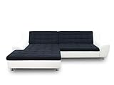 DOMO. collection Ecksofa Morton, Schlafsofa in L-Form, Eckcouch aus Leder mit edlem...