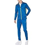 Uhlsport Kinder Essential Classic Trainingsanzug, Azurblau/limonengelb, 152 EU