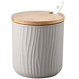 MAGICVOGEL Zuckerdose Gewürzdose aus Keramik 8.5x8cm Gewürzgläser Gewürzbehälter mit Deckel und...