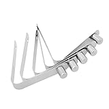 SM SunniMix Paddel Feder Zange Federklammer Zeltstange Clips Clip, 5er Set, Silber 01, 6mm x 7mm