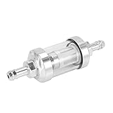 Universal-Benzinfilter für Rohölmotor, aus verchromtem Glas, Benzin, 5/16 Zoll, 8 mm, Silber für...