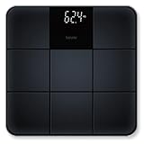 Beurer GS 235 Glaswaage, Digitale Personenwaage mit Magic-Display, Anti-Rutsch Oberfläche in matter...