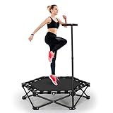 Fitness Trampolin für Zuhause, Tragfähigkeit 150 KG, Ø106cm, Faltbares Trampolin mit...