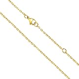 Goldkette Damen Ohne Anhänger 925 Silber Gold Ankerkette Kette Gold Halskette Sterlingsilber...