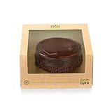 Ecobyte ITC 1 kg Kuchenbox [25,4 x 25,4 x 12,7 cm.] - 25 Stück, Einweg-Kuchenbox mit Fenster,...