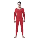 Thermounterwäsche Herren Warm Weich Schlafanzüge Funktionsunterwäsche Winter Thermowäsche Set...