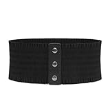 YIMAIWLX gürtel Damen Damen Breiter Bund Stretch Kleid Elastische Druckknopf Korsett...