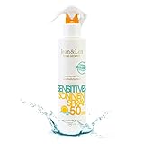 Jean & Len Sensitiv Sonnenspray 50 LSF wasserfest, für empfindliche Haut geeignet, ohne Silikone,...