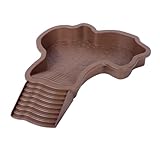 TOWARDSNAN Reptiles Water Container Water Bowl with Steps Access Easy Cleaning Turtles Bath Station...
