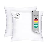 Komfortec Kopfkissen 80x80 cm 2er Set, Oeko-TEX Zertifiziert Kissen mit 1000g Kissenfüllung,...