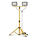 Peviasot LED Baustrahler 2 x 50W, Baustrahler LED mit Stativ Einstellbar, 6500K Kaltweiß Baulampe...