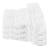 Abaodam 3 Stück Teiliges Weiße Baumwollwindeln für Neugeborene Wiederverwendbar Hohe Saugkraft...