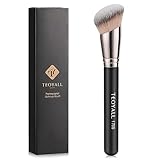 TEOYALL Angewinkelter Foundation Kontur Pinsel, Synthetischer Kabuki Pinsel zum Verbergen, Mischen,...