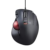 ELECOM EX-G Trackball-Maus, kabelgebunden, Daumensteuerung, ergonomisches Design, 5-Tasten-Funktion...