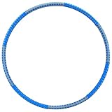 Hula Hoop - Hoola Hoop - Fitness Reifen - 90 x 90 x 3 cm - Metall Stahlrohr - Grau/Blau