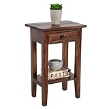 invicta INTERIOR Massiver Telefontisch Hemingway Mahagoni Shabby Chic Coffee Beistelltisch Landhaus...