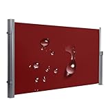 Ausziehbare Terrassen-Seitenmarkise, wasserdicht und UV-beständig, für Garten, Hof, Balkon,...