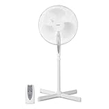 MEDION Standventilator mit Fernbedienung, drei Geschwindigkeitsstufen, 45 Watt Leistung, 36 cm,...