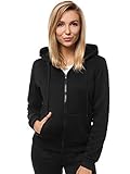 OZONEE Damen Kapuzenpullover Sweatjacke Sweatshirt Farbvarianten Kapuzenjacke Kapuzenpulli Langarm...