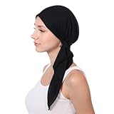 XIAOBLESS Vorgebundenes Chemo-Kopftuch für Damen – Schlupf-Bandana, Kopftuch, Mütze, Krebs,...