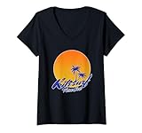 Damen Kitesurf-Paradies T-Shirt mit V-Ausschnitt
