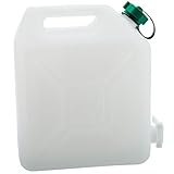 Floraworld Universal Unisex – Erwachsene Wasserkanister Classic 10 L, grün/weiß, 30,5 x 17 x 37...
