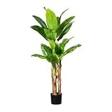artplants.de Kunstpalme Bananenpflanze Fabien, 150cm - Künstliche Bananenpalme