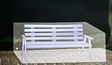 Abdeckhaube für Gartenbänke anthrazit für 2-Sitzer Bank 130x60x80cm Möbelabdeckung Schutzhülle...