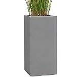 Pflanzwerk® Pflanzkübel Tower Grau 70x33x33cm *Frostbeständiger Blumenkübel* *UV-Schutz*...