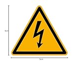 Aufkleber Warnung vor elektrischer Spannung 12 Stück 50mm W012