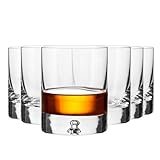 KROSNO | Whiskygläser für Whiskey, Bourbon | 6 x 250 ml | Kollektion Lagrima | Bleifreies...