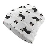 TZTTZT Border Collie Hunde-Mütze für Herren und Damen, Herbst-/Wintermütze, warm, Unisex, mit...