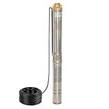 CHM GmbH® Tiefbrunnenpumpe 3,5 Zoll 550 Watt 5000 L/h 5,2Bar Druck, Brunnenpumpe, Pumpe Zisterne...