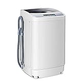 RELAX4LIFE 4,5 kg Vollautomatische Waschmaschine, Waschvollautomat mit Pumpe & Schleuder, Toplader...