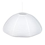 HOMSFOU Reispapier Lampenschirm Weiß Runde Papierlampe FüR Wohnzimmer Deckenleuchte Pendelleuchte...