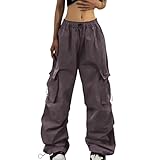 Schnelltrocknende Cargohose Damen Jogginghose Damen Stretch High Waist Trekkinghose Funktionshose...