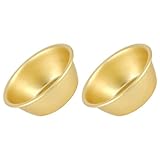 DRESSOOS Aluminium Suppenschalen 12cm 2 Stück Makgeolli und Obstschalen ohne Henkel Langlebig für...