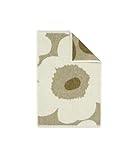 Marimekko Unikko Hand Towel, Farbe: Green Umber, Cream, 30x50cm, 50x70cm, 70x140cm (30x50cm)