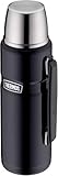 Thermos Stainless King Thermosflasche blau 1,20l - Edelstahl, absolut dicht, mit Trinkbecher und...