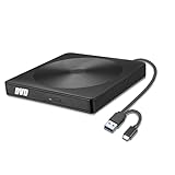 GERUI Externes DVD Laufwerk, CD DVD Brenner Player USB 3.0 Typ-C Writer DVD/CD +/-RW CD Laufwerk...
