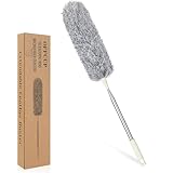 OFFCUP Staubwedel Teleskop, Staubwischer Mikrofaser Bis 243cm Länge, Staubwedel mit Edelstahl...
