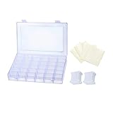 LALAFINA 3 Sätze Bobbin Winder Organizer Box Fächer für Stickgarn mit Aufklebern Praktische...