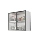 Aufbewahrungsschrank aus gehärtetem Glas, wandmontiert, vielseitig für Büro, Esszimmer,...