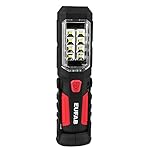 EUFAB 13496 LED Akku-Werkstattleuchte, aufladbar, mit SMD-LEDs, Black
