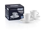 De'Longhi Espressotassen Set aus Porzellan DLSC308 – 2 handgemachte Keramik Tassen mit...