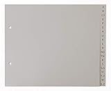 5er Set 20-teiliges Register/Trennblätter aus PP Kunststoff für DIN A4 halbe Höhe mit Buchstaben...