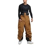 Skihose Herren Gefüttert Mit Träger Schneehose Winter Wasserdicht Snowboardhose Latzhose Herren...