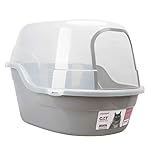 XXL Katzenklo mit Abdeckung, Jumbo hooded Katzentoilette Haubentoilette Katzensklo mit Dach für...
