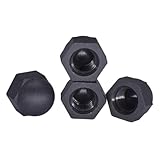 Sechskantmuttern Nylon-Hutmutter, schwarz, verschiedene Größen(50pcs,M10)