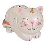 Out of The Blue Spardose Einhornkatze 17 cm mit Schlüssel aus Keramik